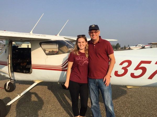 Kelly with a plane