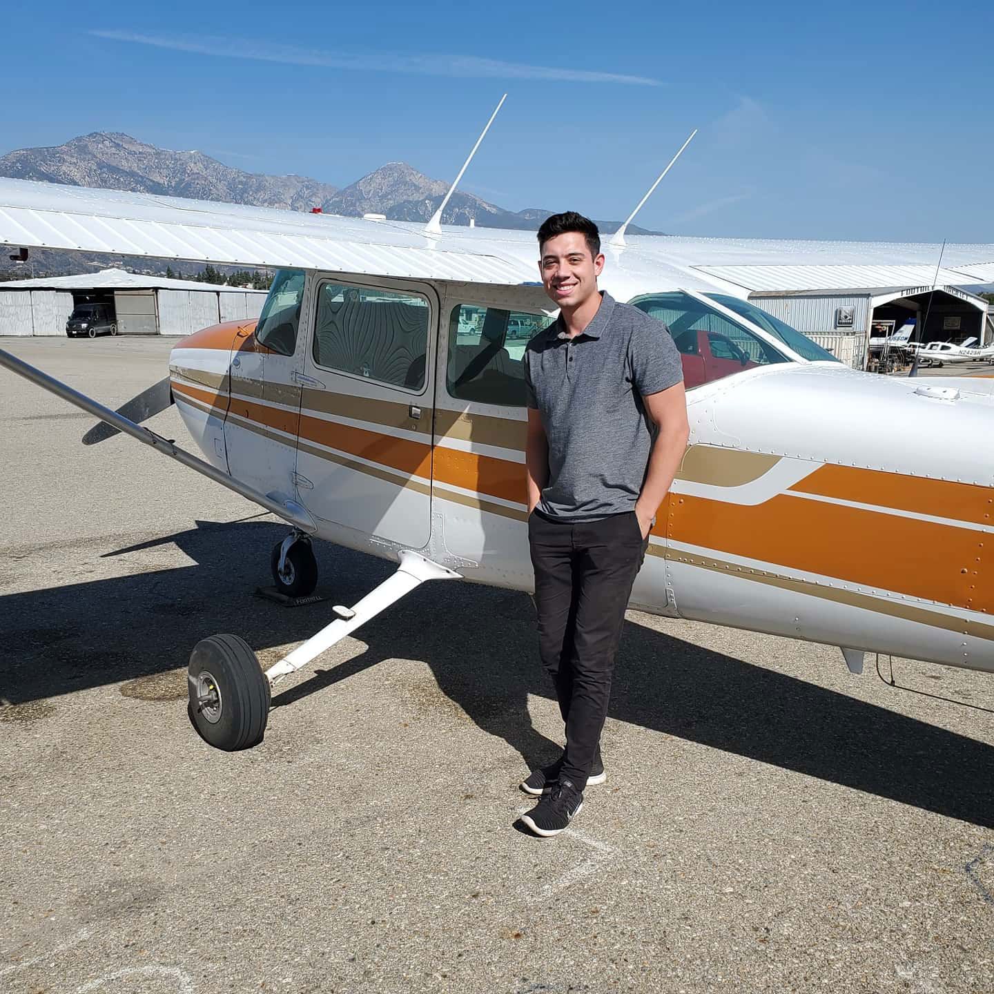Robert with a plane